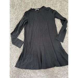 Zara‎ Trafulac Black Long Sleeve Casual T-Shirt Dress, Women's Size Small